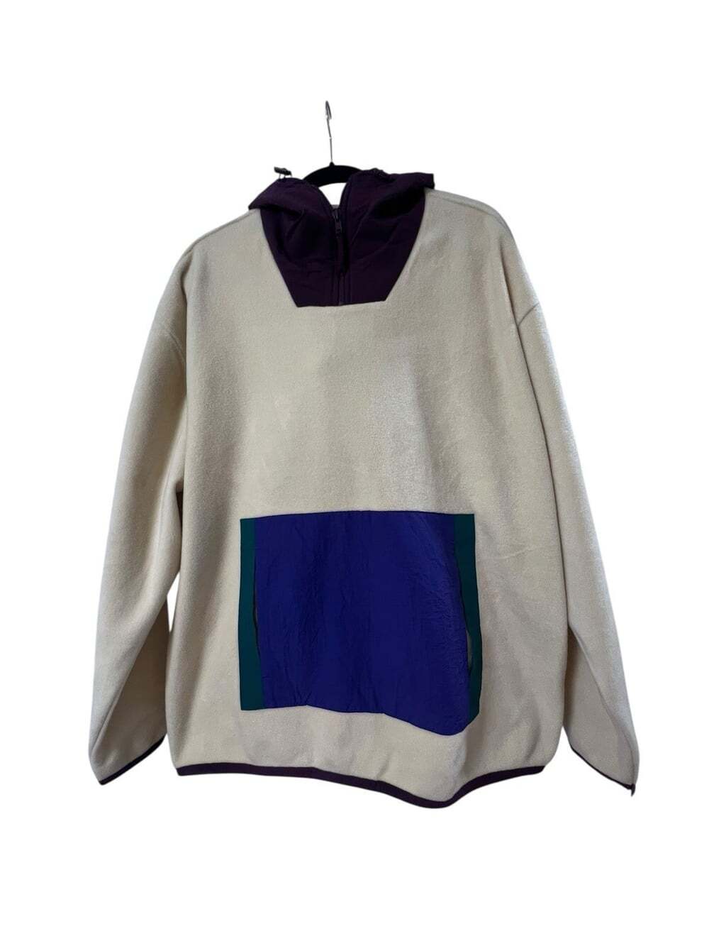 ASOS Men’s Streetwear 90’s Casual Pop Retro Color Block Lounge Fleece Hoodie- L